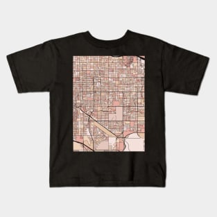 Tucson Map Pattern in Soft Pink Pastels Kids T-Shirt